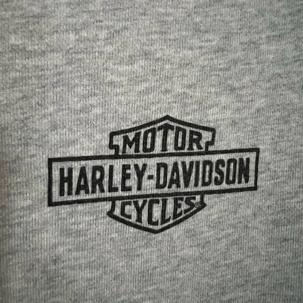 HARLEY-DAVIDSON Classic Fleece Casual Activewear Hoodie‎ Grey Black Boy's 12/14